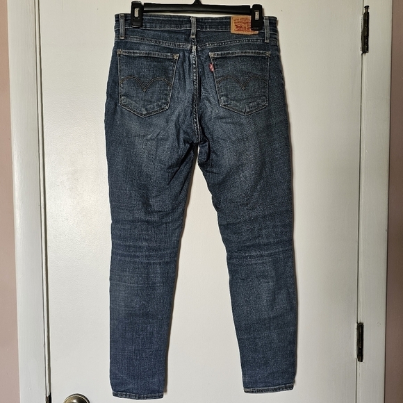 Levi's 711 classic skinny distressed soft stretchy flattering mid-rise jeans 29 - Picture 4 of 6